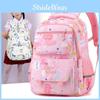 Cute Cartoon Nylon School Backpack For Kids Large Capacity Lightweight Design