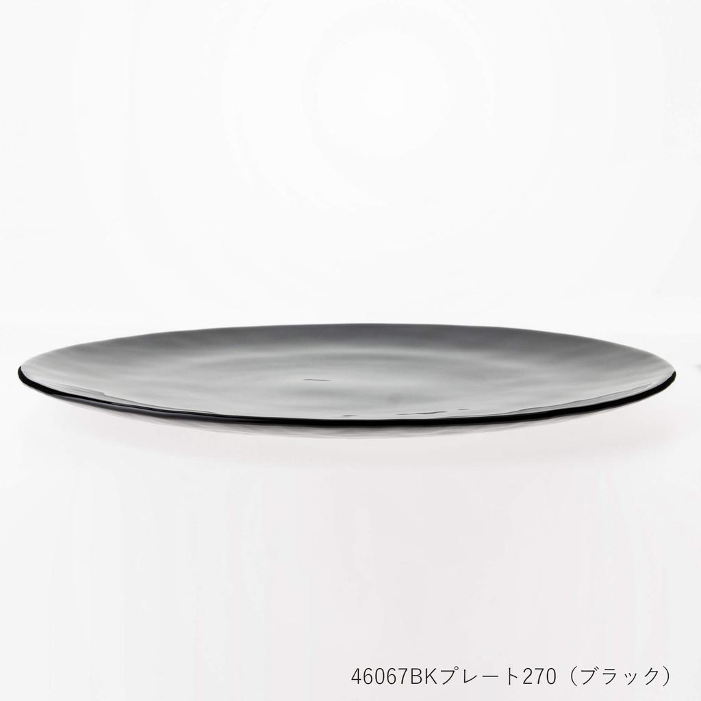 Toyo Sasaki Glass Large Plate Universe Plate 300 Black 30cm 46066BK