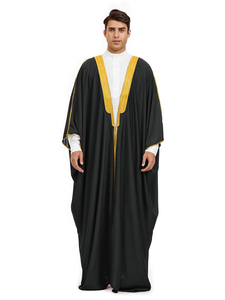 Satin Embroidered Arabic Graduation Gown and Cape