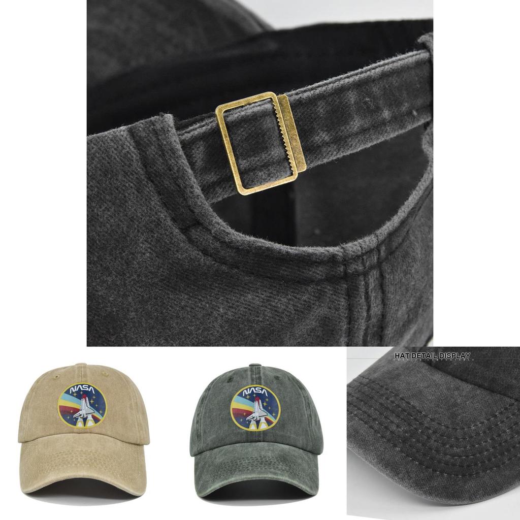 Nasa Graffiti Print Baseball Cap Colorful Silk Screen Duck Tongue Cap Vintage Sun Hat Personalized Hat