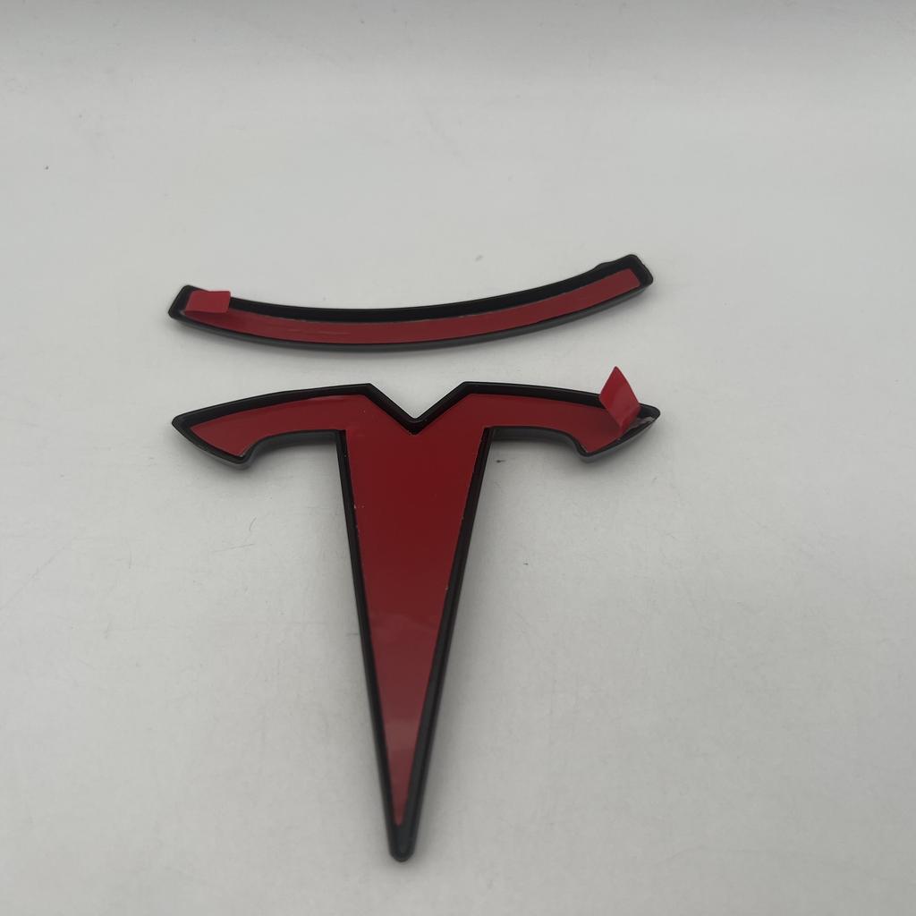 1-3 st glanssvart Påverkar inte ABS för Tesla Model3 ModeY bil Främre Emblem Bakre Baklucka Ratt Klistermärke Emblem styling