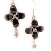 Les Trésors De Lily [C4835] - 'Princesa' Earrings Black White