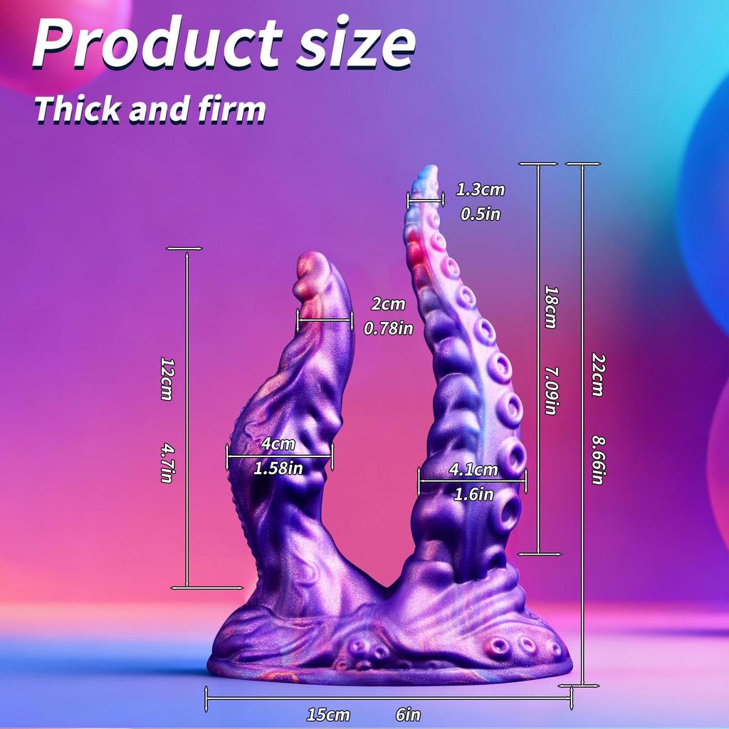 Bestselling Unique-Shaped Animal-Style Phallus – Double-Ended Masturbator – Silicone Dual Tentacles – Adult Sex Toy for Anal Use (Unisex)