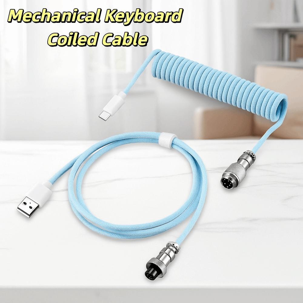 USB Port a Mechanical Keyboard Coiled Cable USB a To Type C Coiled Design Mechanical Keyboard Type C USB Cable