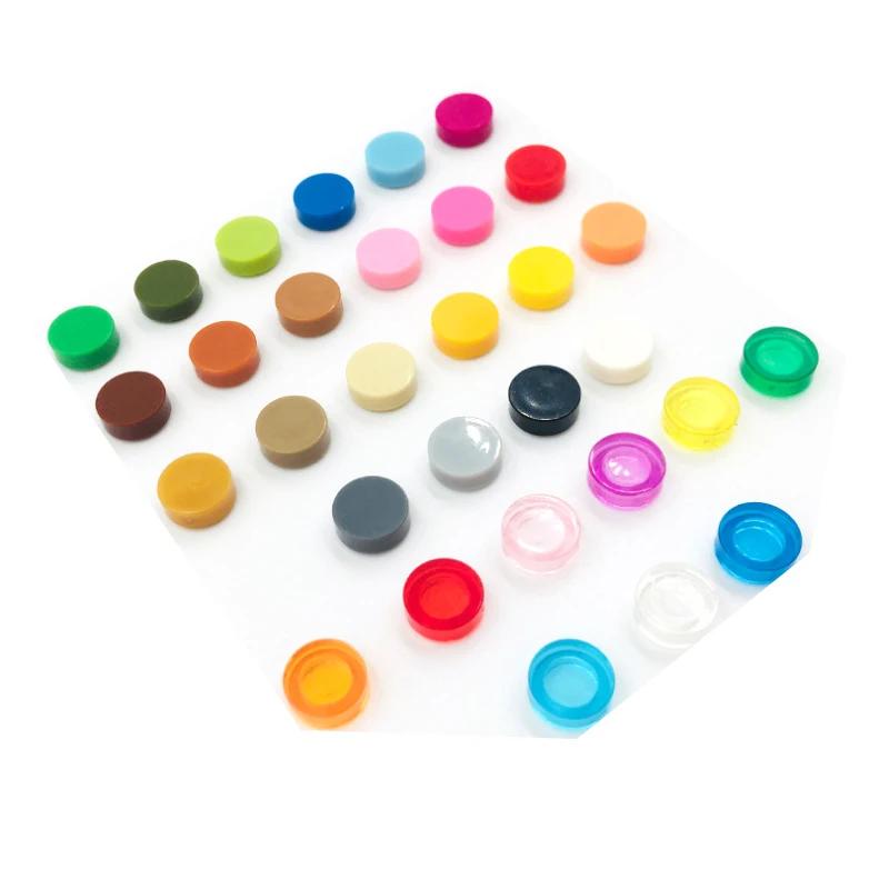300Pcs Assemble Building Blocks Flat Tile 1x1 Round Brick 1*1 DIY Educational Tech Part fit for 98138 35380 35381 Children Toys