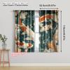 Curtains Digital Printed Print Koi Fish Pond Without Rod Decorations Outdoor Living Curtain Set Of 2 Classic Made Polyester Washable