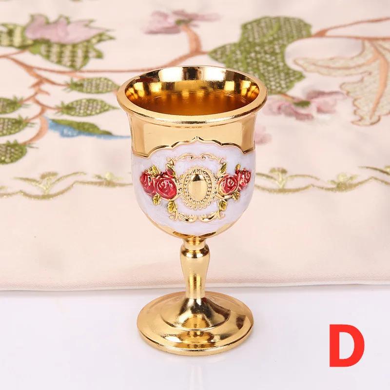 Metal Wine Glasses Retro Wine Cup Goblet Vintage European Style Champagne Cocktail Glasses Bar Home Decor Drinkware