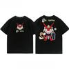Pokémon Joint Mobile Suit Gundam Cartoon Short Sleeve Top Anime Peripheral Mens and Womens Summer TShirt Top Clothing
