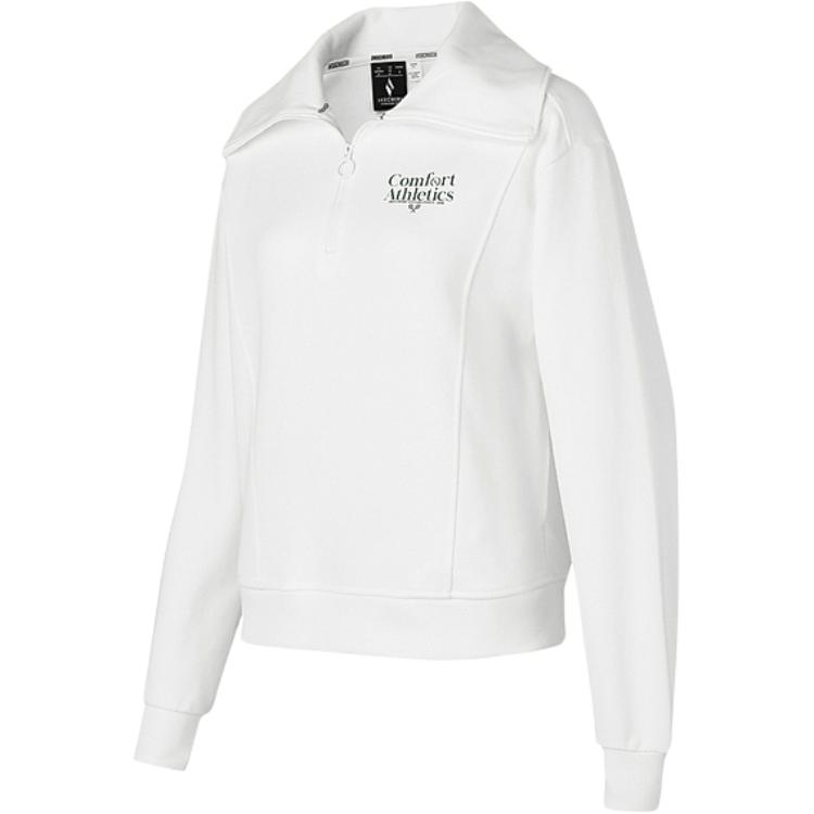 Skechers SKX Classic Casual Series Letter Print Pattern Knitted Polo Collar Sweatshirt Fashion Long Sleeve Sweatshirt Women sweatshirt P423W049-0019 M