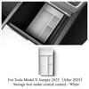 For Tesla Model 3 Y Juniper Highland 2025 Center Console Armrest Storage Box Stowing Tidying Lower Bottom Mat Organizer Tray Pad