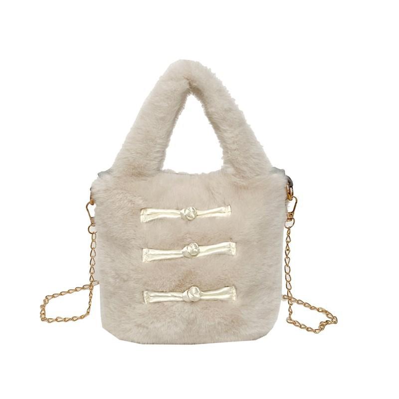 Пушистый кошелек Зимние пушистые сумки для женщин Пушистая сумка-тоут Кошельки из искусственного меха Пушистая наплечная сумка-тоут Сумка-кроссбоди Сумка с верхней ручкой Пушистые сумки-хобо бежевый 930₽