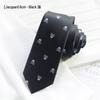 Unisex Skull Jacquard Tie - Halloween Party & Cosplay Accessory, 6cm