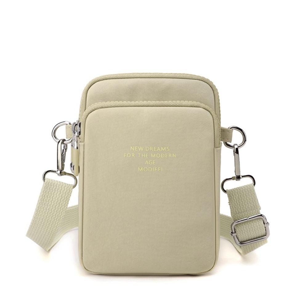 

Square Nylon Shoulder Bag Multi-layer Messenger Bags Fashion Canvas Crossbody Bag Lady помаранчевий
