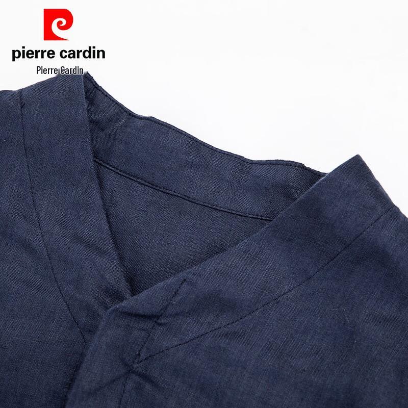 Camicia da uomo Pierre Cardin 100% Lino con Collo alla Coreana