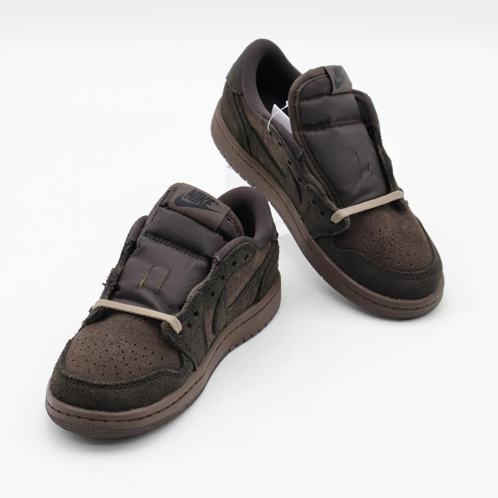 DO5442-202 Travis Scott Nike PS Air Jordan 1 Low OG SP Marrón Terciopelo Oscuro (De niño)