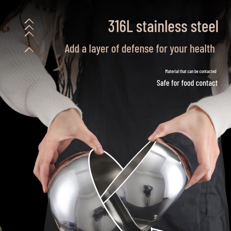 ZISIZ Stainless Steel Deep Bowl