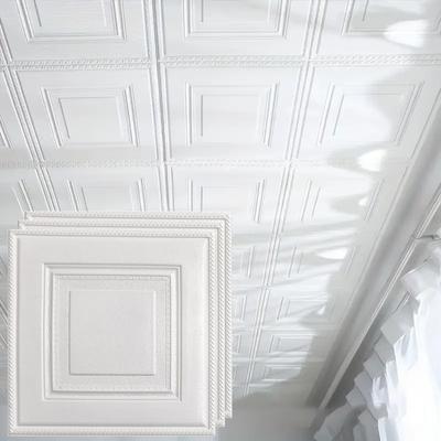 10ocs 35*35cm Ceiling Wallpaper 3D Brick Waterproof Wall Stickers Foam WallPaper Self-Adhesive Home Decor