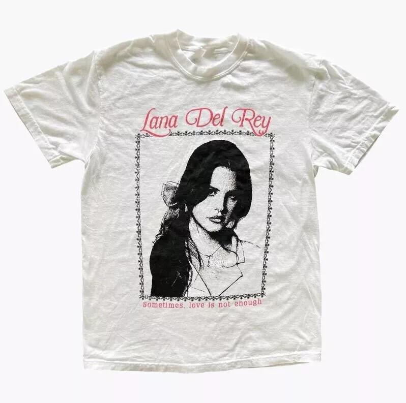 Lana Del Rey White Short Sleeve Cotton T-shirt Unisex S-4XL Men Women