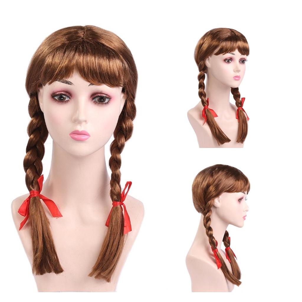Adult Annabell Wig With Ponytails For Cosplay Costume Accessory