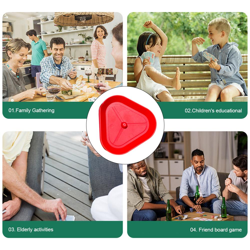 6/4PCS Playing Card Stand Triangle Poker Card Organizer Hands-Free Little Hands Cards Tray for Family Card Game Nights Board Gam