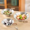 Stainless Steels Bowl Antiscalding Mixing Salad Bowl Noodles Pot Kitchen Serving Bowl for Restaurant Home Part Enduring