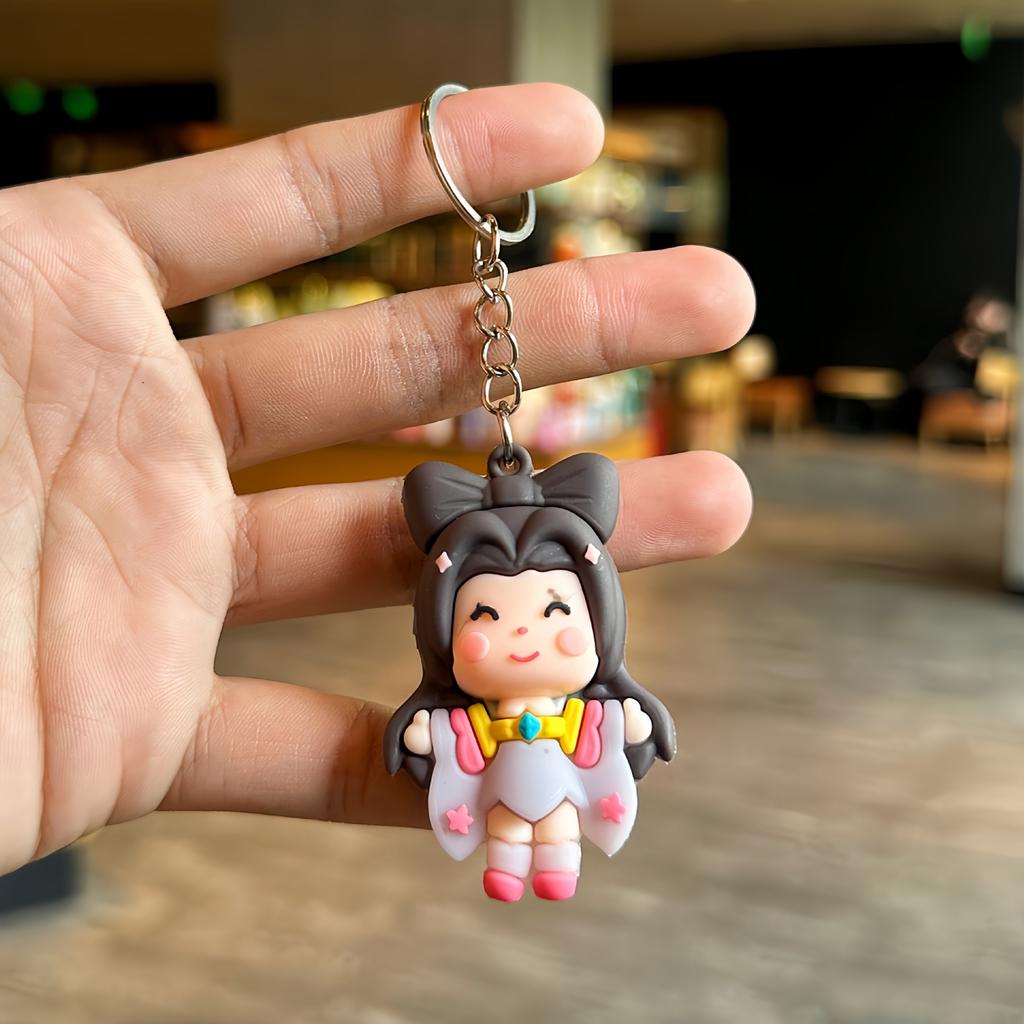 King Of Glory Doll Pendant Keychain Luban Li Bai Soft Plastic Doll Male And Female Couple Keychain Gift