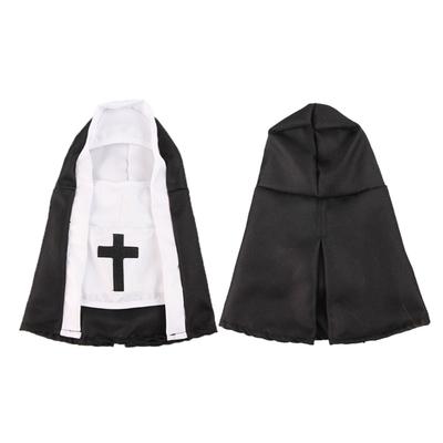 Manto Roupa de Freira Pet Fofo Fantasia de Halloween Para Cães Gatos Festa Cosplay Roupa Engraçada Role Playing Sessões de Fotos Acessórios