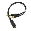 3.5mm AUX Audio Mic kabel splittera słuchawki adapter do słuchawek żeński na 2 męskie