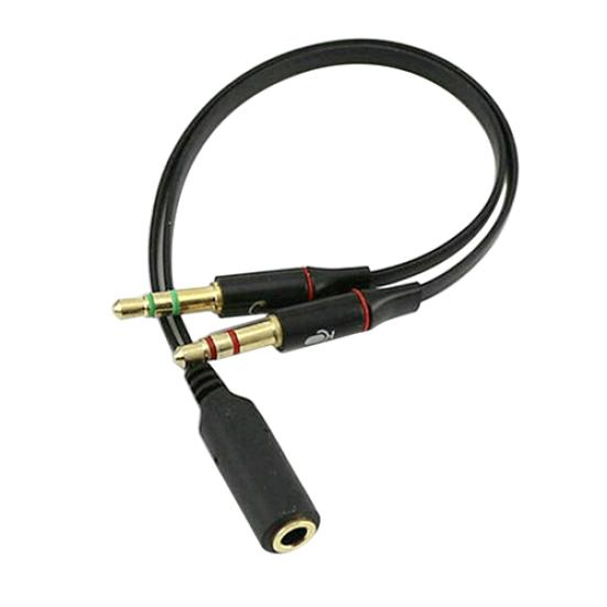 3.5mm AUX Audio Mic kabel splittera słuchawki adapter do słuchawek żeński na 2 męskie