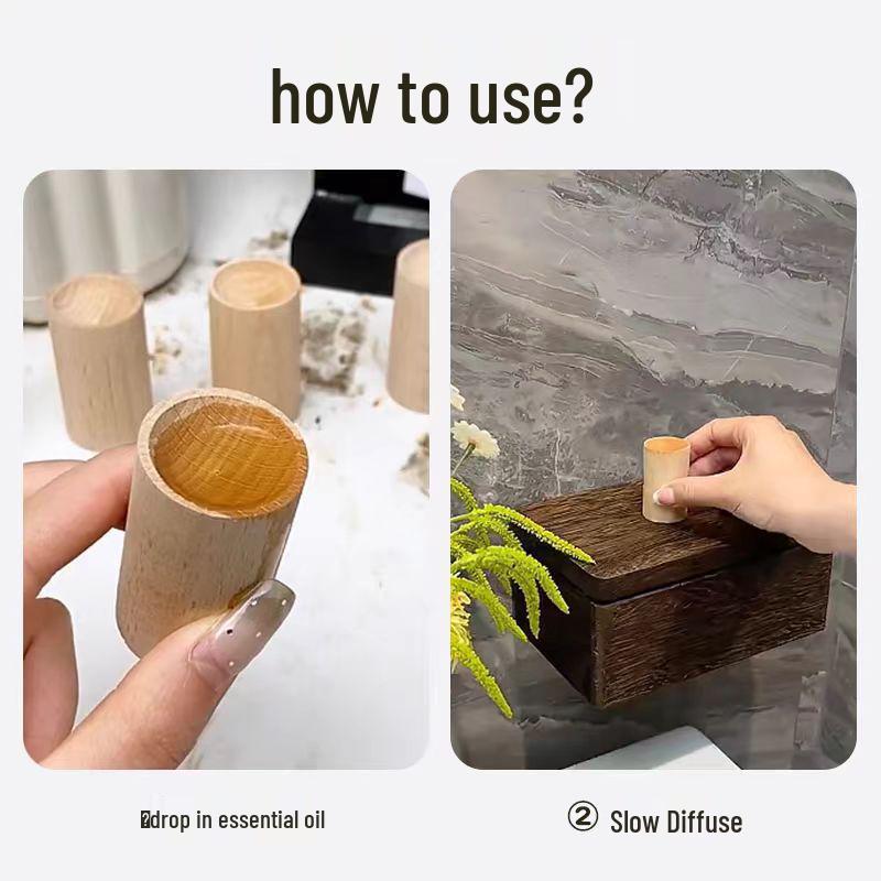 Wooden Aroma Diffuser for Essential Oils - Versatile Ornament for Car, Home, Office, or Bedroom with Long-Lasting Scent