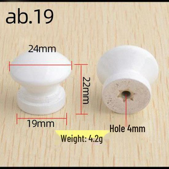 Solid Paulownia Wood Round Drawer & Cabinet Handle