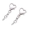 10Pcs Unique Alloy Heart Keyring Pendant Heart Shaped Clasp For Diy Projects