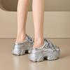 Autumn wear sequined bag head half slippers women's 2025 new versatile mesh dad shoes breathable thick-soled lazy sandals