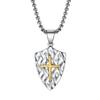 Accessories, European and American Fashion Simple Shield Cross Men's Hip-hop Necklace