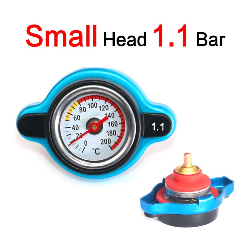 Car Motorcycle Styling Thermo Radiator Cap Tank Cover Water Temperature Gauge with Utility Safe 0.9 Bar/ 1.1 Bar/1.3 Bar