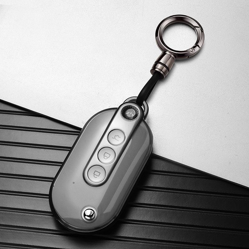 Transparent Car Key Fob Cover TPU Protector Case for SGMW Wuling BINGO Airev Baojun Kiwi EV Hongguang MINI EV Air EV 2023 2022