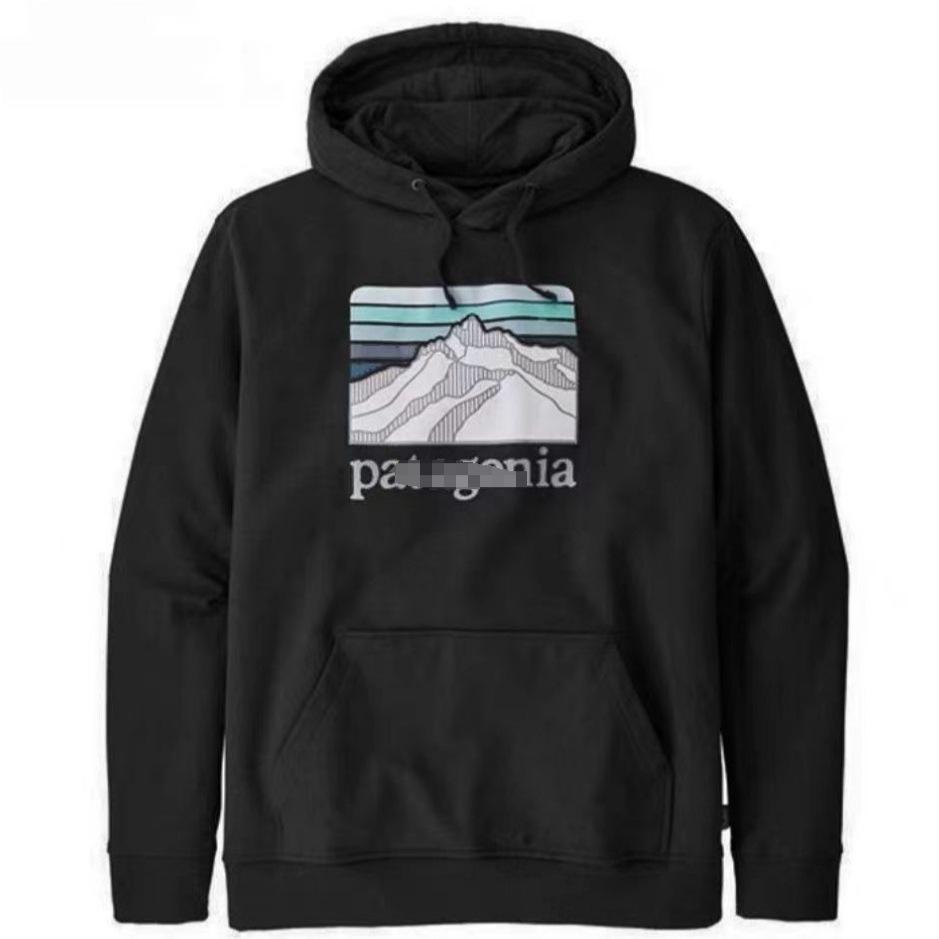Classic Mountain Logo Hoodie - Unisex Long Sleeve Sweatshirt Small чёрный