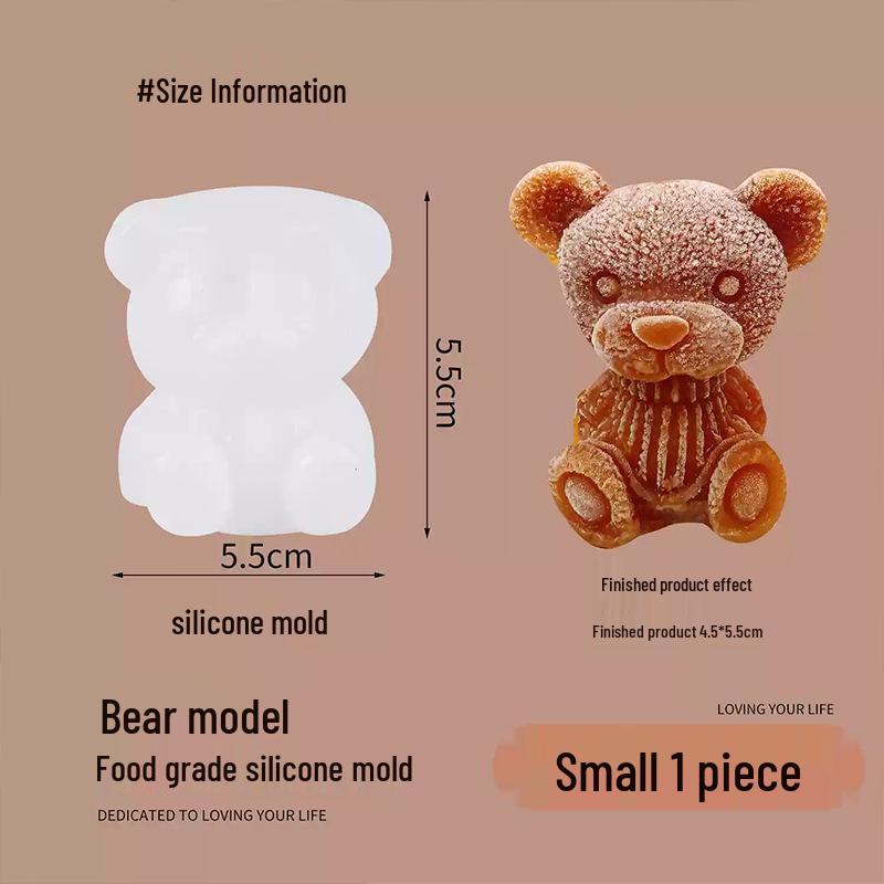 Силиконовая форма для кубиков льда и детского питания «Мишка»