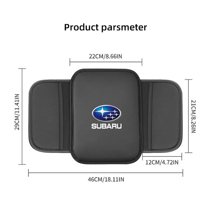 Leather Car Armrest Box Pad Mat Storage Pocket Organizer For Subaru STI Impreza Legacy WRX BRZ Forester Outback Crosstrek Levorg Z13