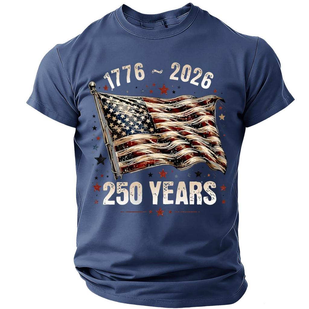 Men's Casual Round Neck Short Sleeve T-Shirt