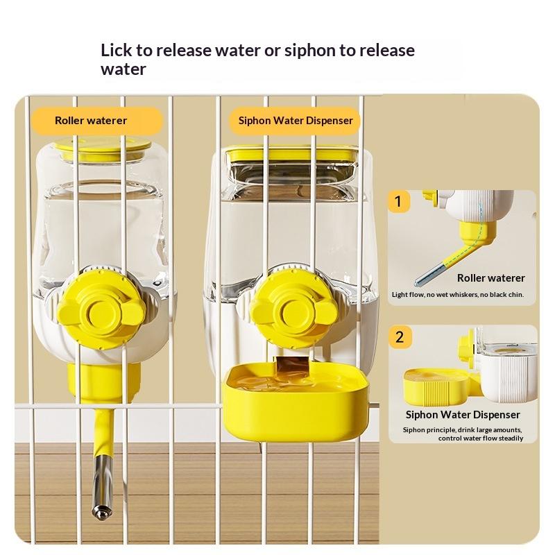 Dog Cage Hanging Water Bottle Pet Large Capacity Candy Color Hanging Cage Water Dispenser Dog Cat Automatic Feeder Accessories