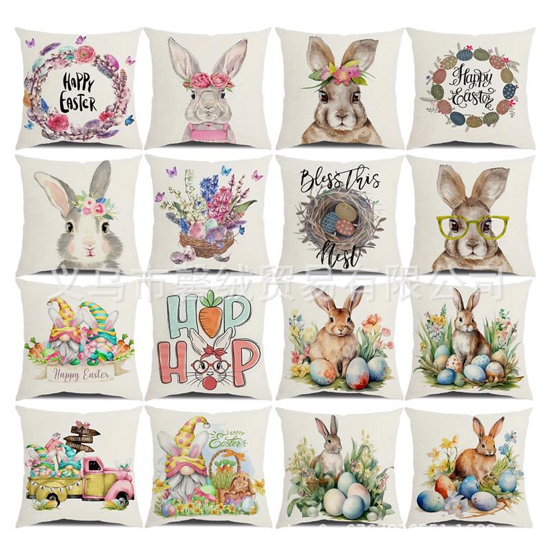 Popular Easter Cartoon Rabbit Sofa Cushion Cover for Home Decoration