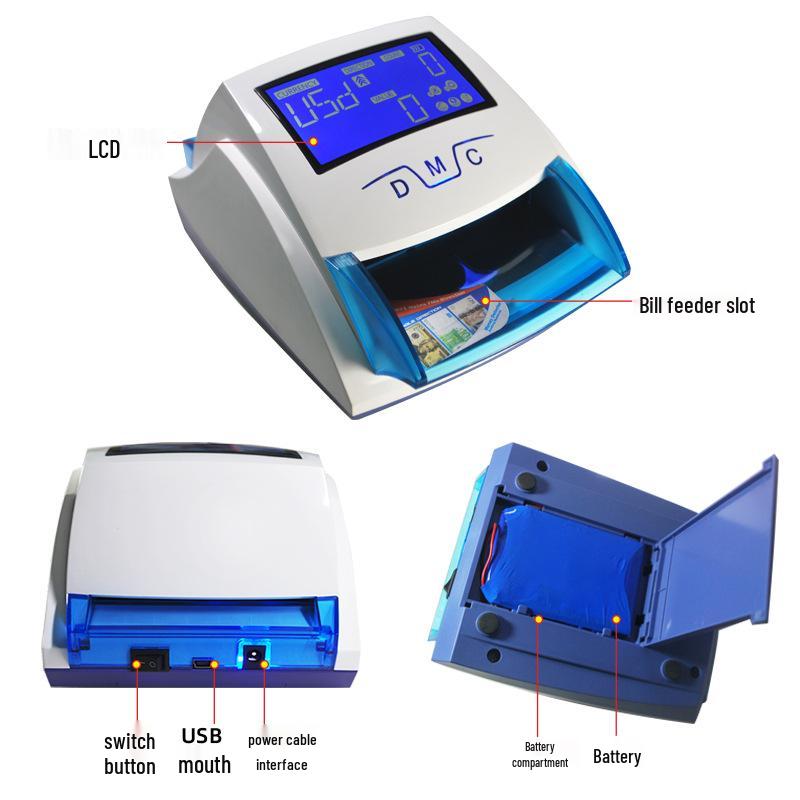 HL-520B Portable Counterfeit Detector with Currency Sum and Lithium Battery Compatibility