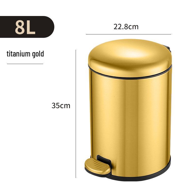 Edelstahl Müll- und Komposteimer mit Deckel & Pedal für Küche, Bad, Büro, Schlafzimmer