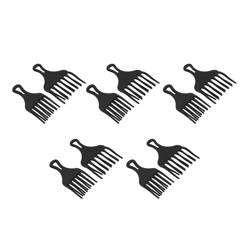 10pcs Hair Pick Comb Wide Tooth Ergonomic DIY Hairstyles Plastic Hair Pick for Long Thick Curly Hair for Salon Styling