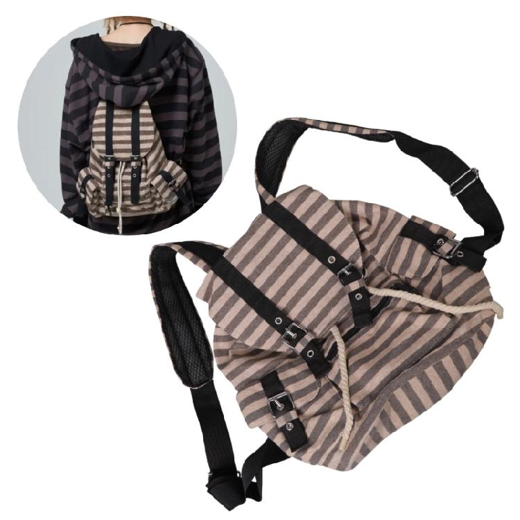 Sac à dos scolaire pour étudiants Sac à dos à rayures rétro Sacs à dos de voyage Sacs à dos de jour grande capacité Sac à dos de voyage pour filles