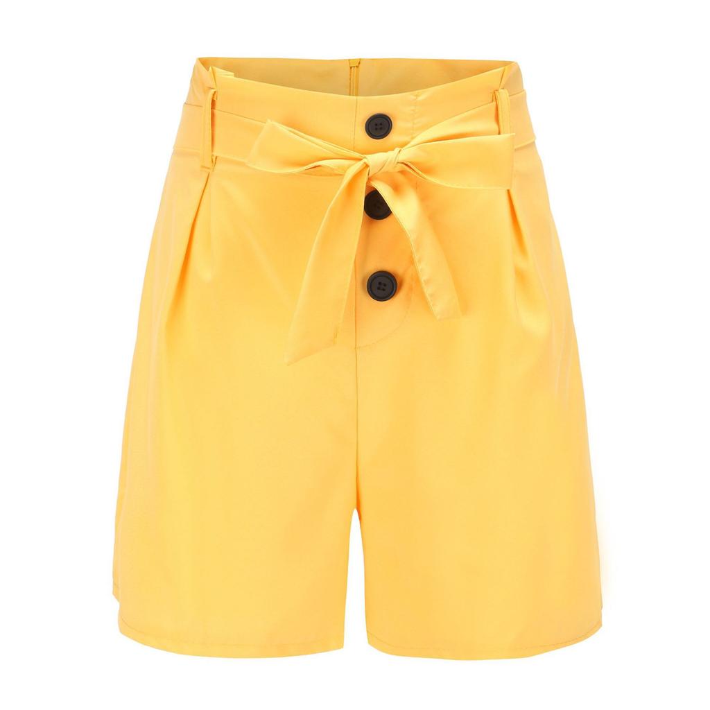 Women's Shorts Slim and Stylish Sexy High-waist Belt Beach Shorts