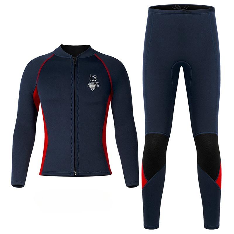 3mm Wetsuits for Men Women Long Sleeve Thermal Diving Suit Top Pants Snorkeling Surfing Swimwear