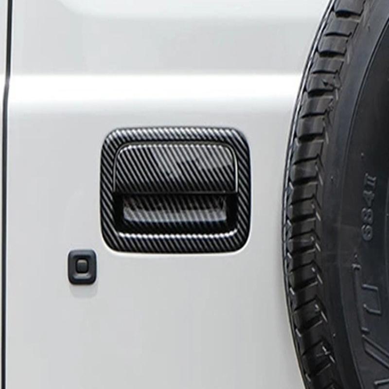 For Suzuki Jimny 2018-2025 JB74 JB64 ABS Black Chrome Rear Tailgate Door Handle Ring Handle Cover Decoration Car Accessories