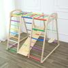 Indoor Wooden Climbing Frame & Slide Combo for Kids' Playroom